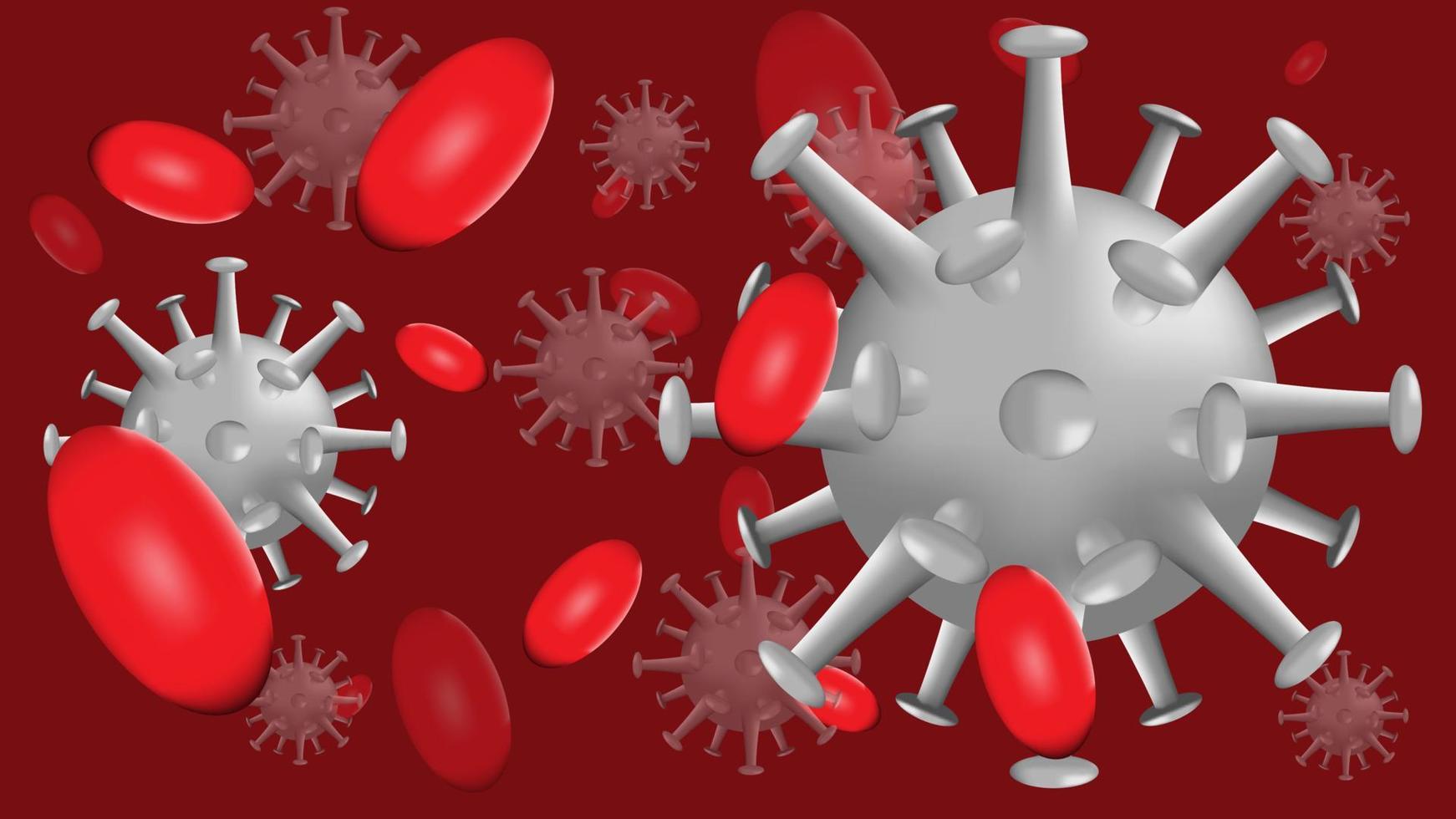 immagine vettoriale del virus corona nel corpo umano. la nuova variante denominata omicron.