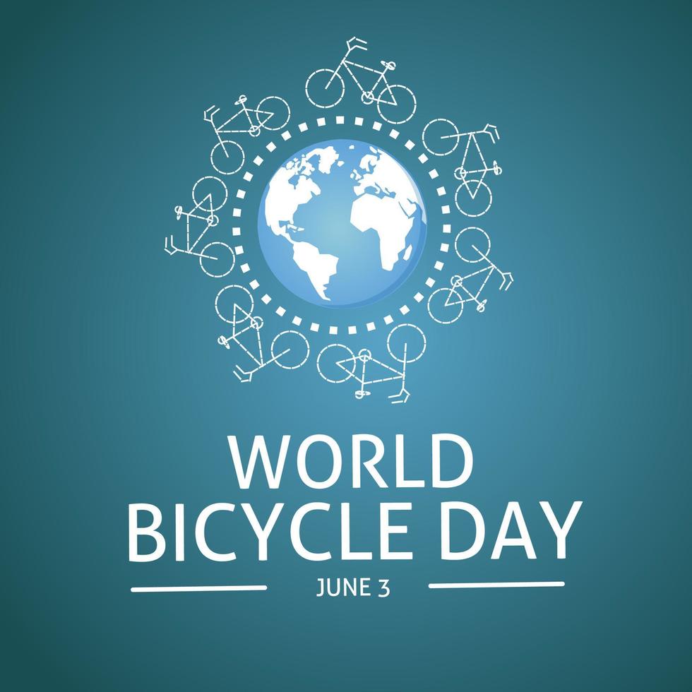 illustrazione vettoriale della giornata mondiale della bicicletta