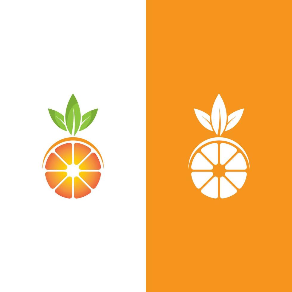 illustrazione dell'icona di vettore di progettazione di logo arancione