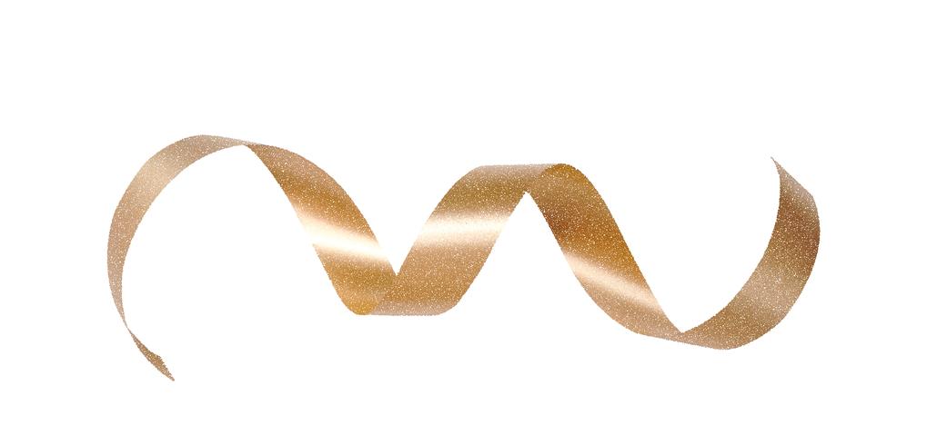 Bello arco dorato decorativo con il nastro lungo isolato su priorità bassa bianca. Arco d&#39;oro vettoriale. Illustrazione di decorazione di festa vettore