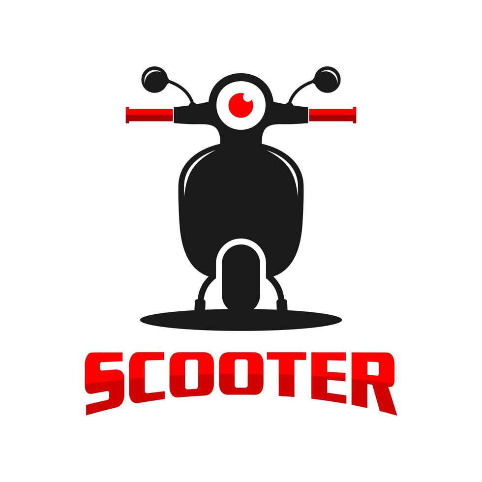 design del logo dello scooter vettore