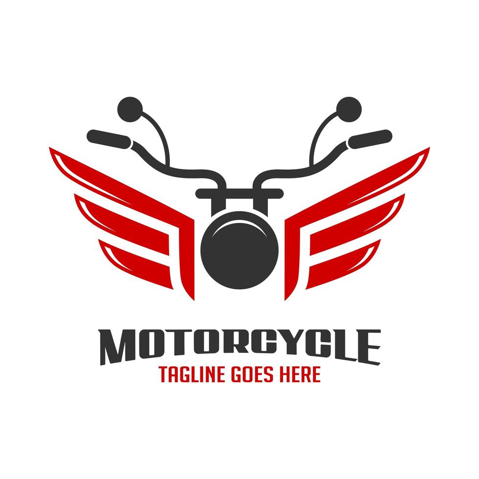 logo della moto e dell'ala vettore