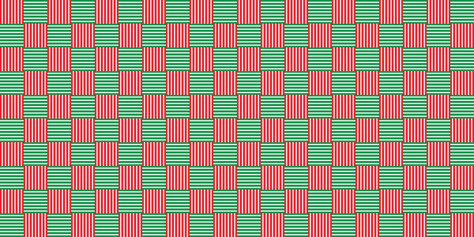 sfondo natalizio con colore rosso e verde su bianco, motivo a blocchi. illustrazione vettoriale. vettore