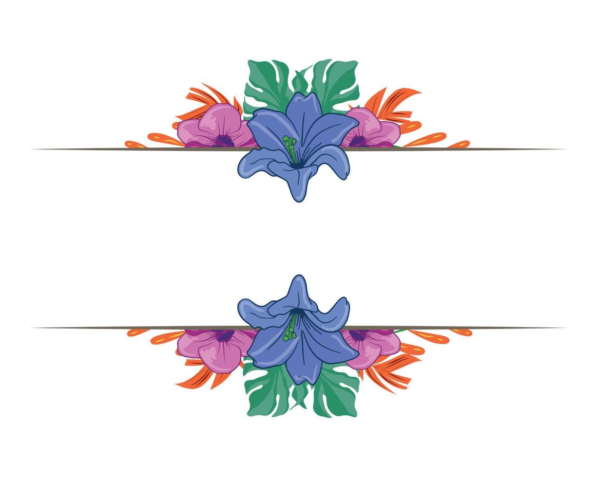 composizione floreale illustrata floreale vettore