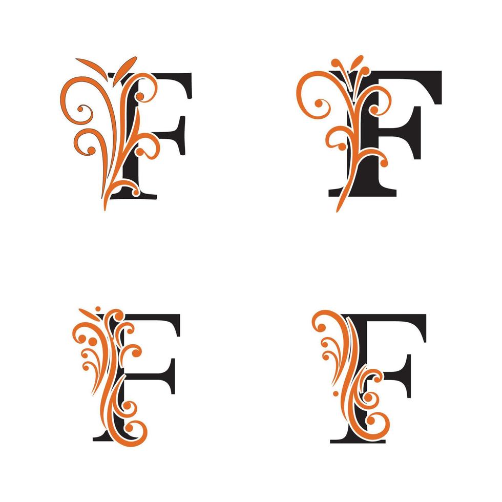 logotipo di simbolo del modello di vettore di progettazione di logo di lettera f creativa.