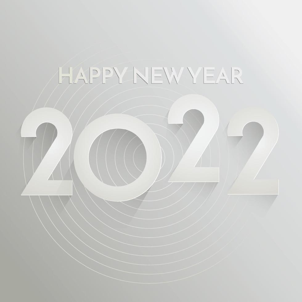 felice anno nuovo celebrazione 2022 modello di sfondo. illustrazione di carta vettoriale. felice anno nuovo celebrazione 2022 modello di sfondo. vettore