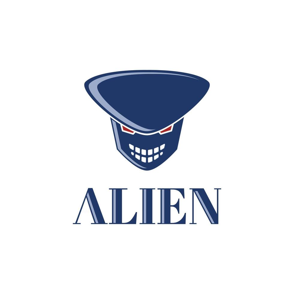 illustrazione del logo alieno vettore