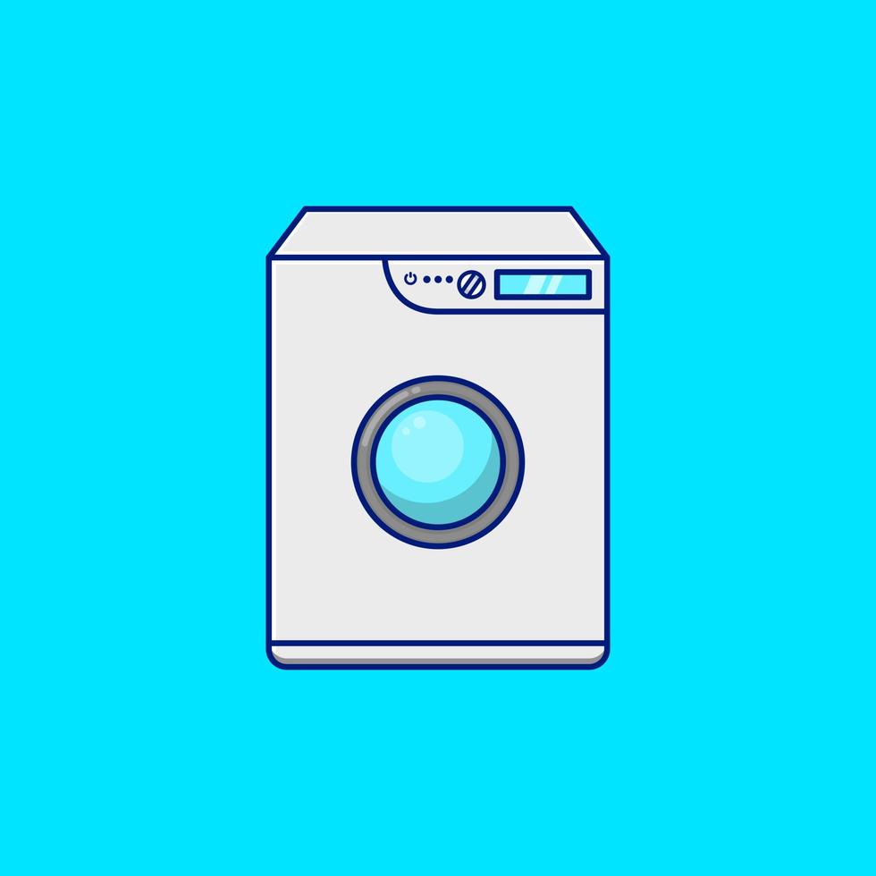 illustrazione di stile del fumetto della lavatrice vettore