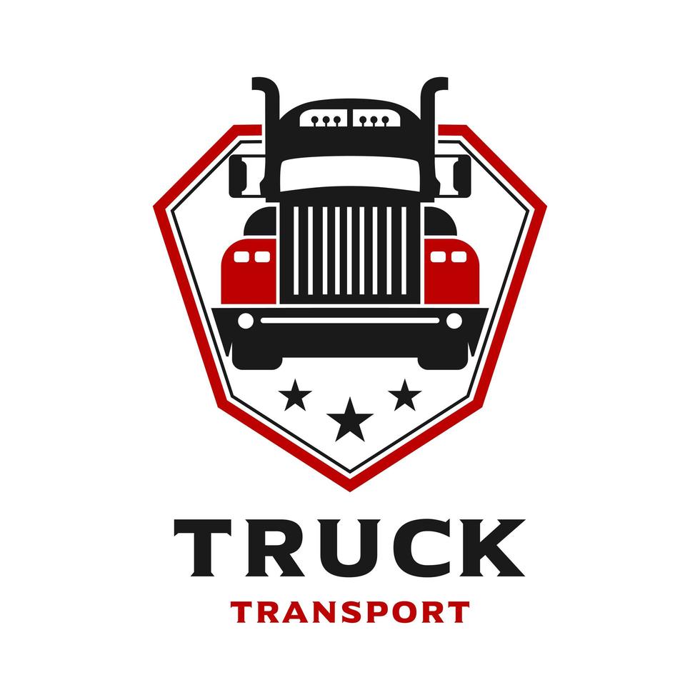 logo dello scudo del camion vettore