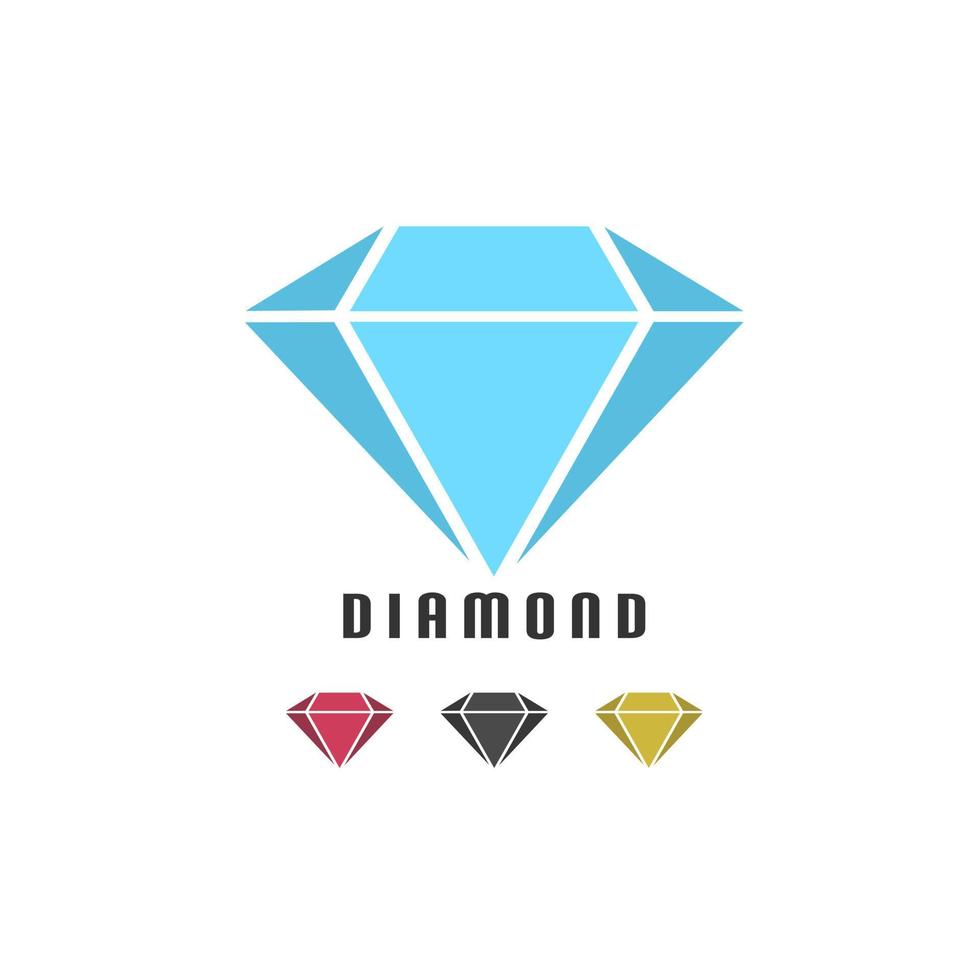 semplice design del logo del diamante, vettore gratuito