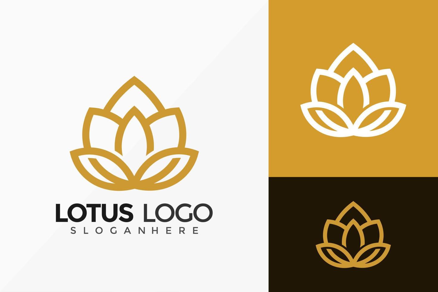 design del logo del fiore di loto, loghi moderni eleganti progetta il modello di illustrazione vettoriale