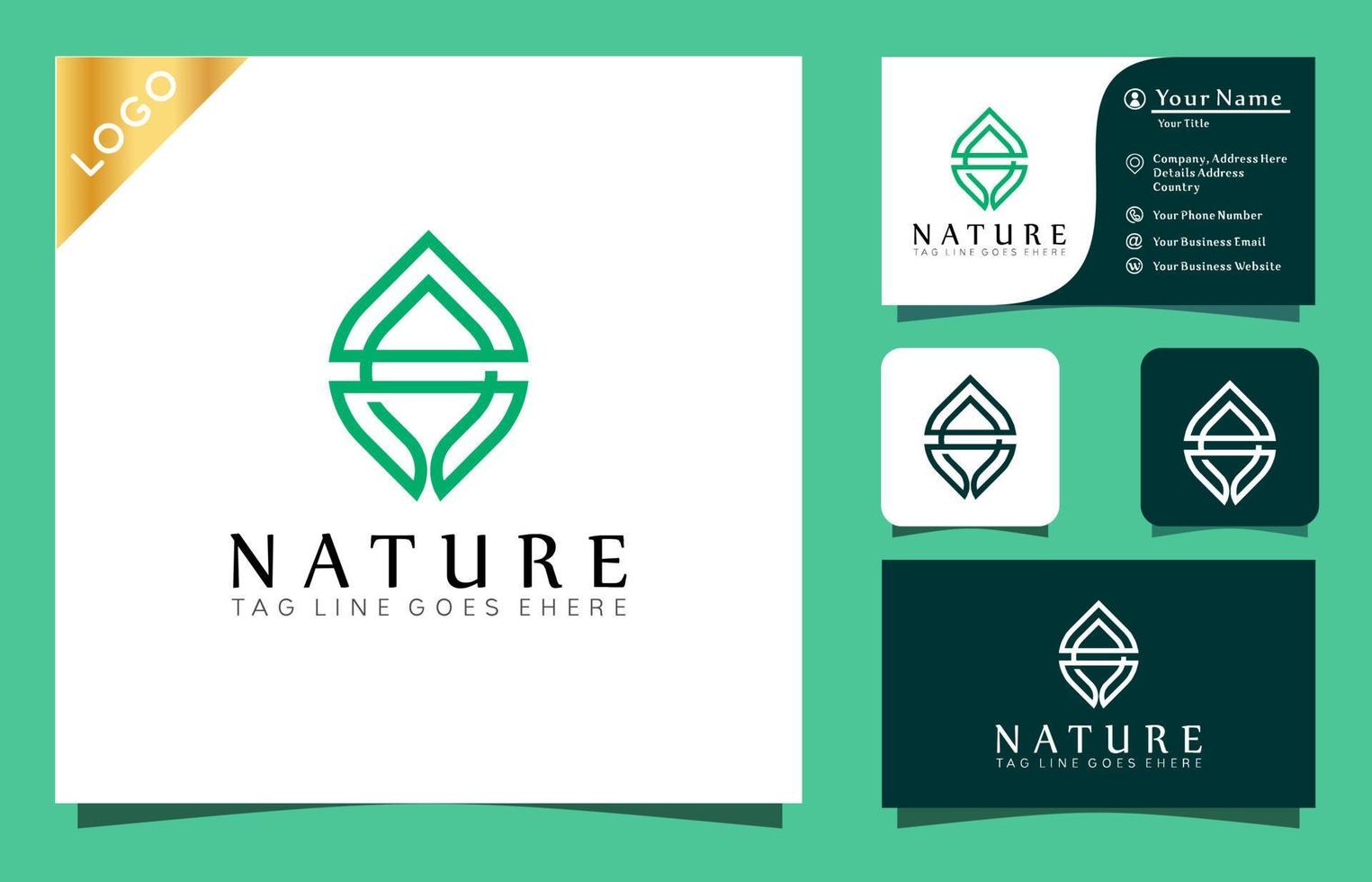 lettera a natura bellezza foglia logo design ispirazione illustrazione vettoriale con linea stile arte, moda, cosmetici, biglietto da visita icona azienda moderna