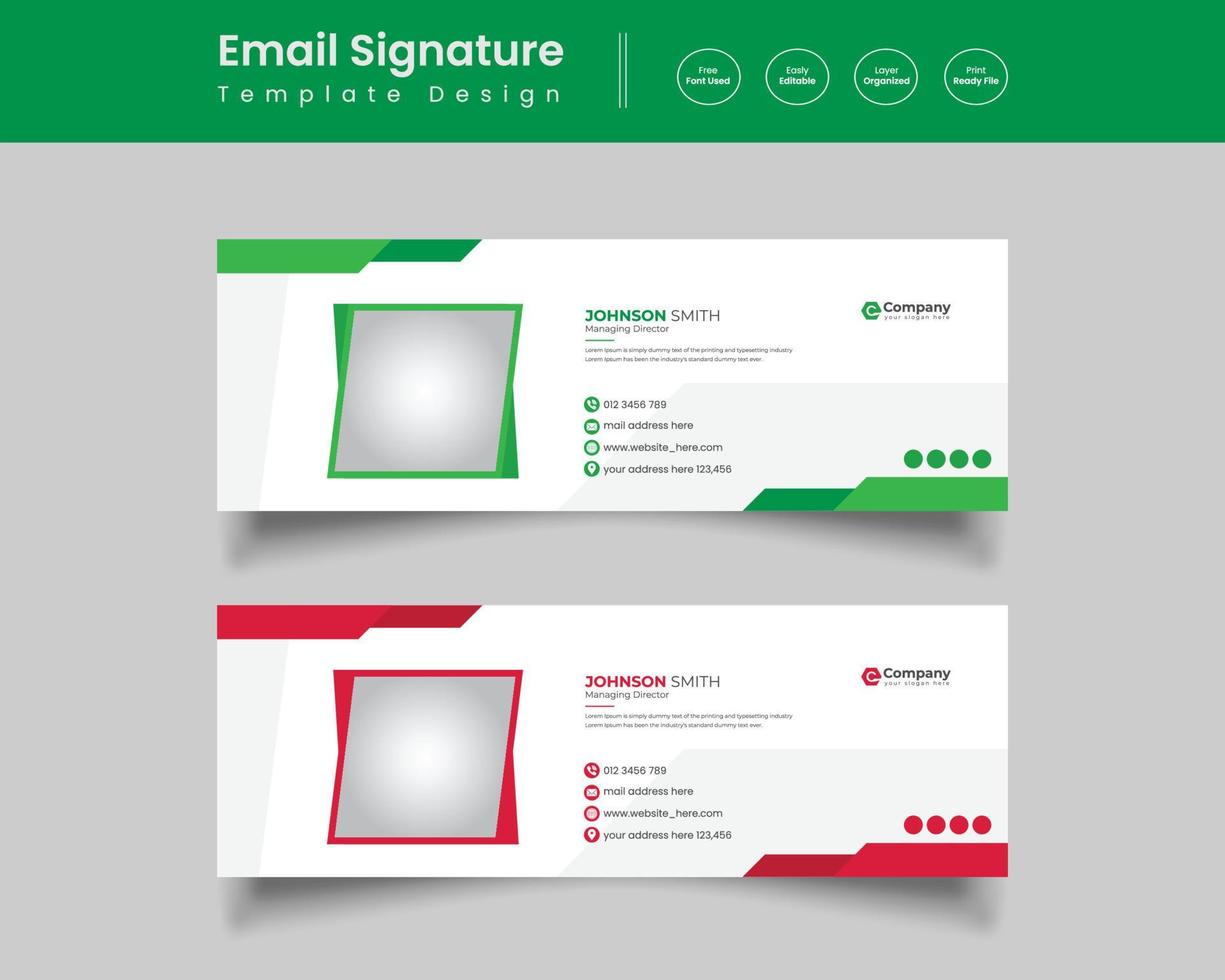 firma e-mail o modello di progettazione piè di pagina e-mail pro vector