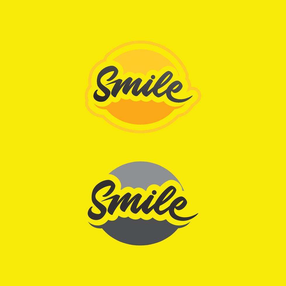 icona sorriso, sorriso, disegno vettoriale logo felice business emoticon, design divertente e vettore emoji felicità