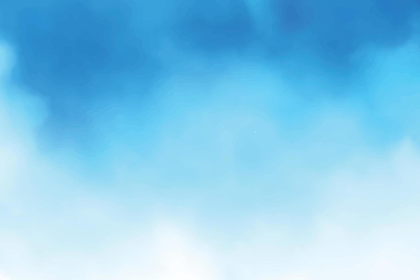 sfondo acquerello sfumato cielo blu vettore