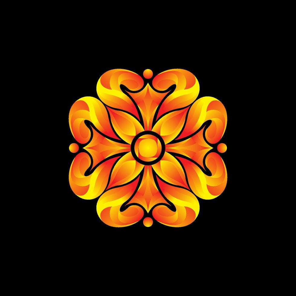 modello e simbolo del logo di meditazione vettore