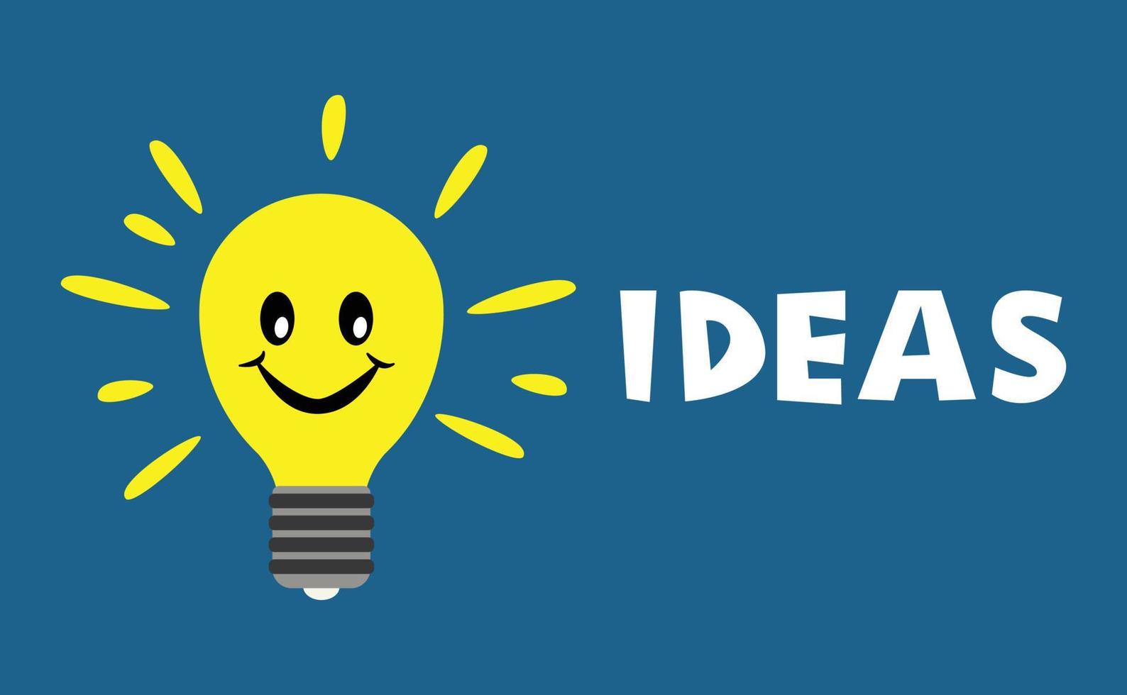 concetto di idea e icona della lampadina vettore