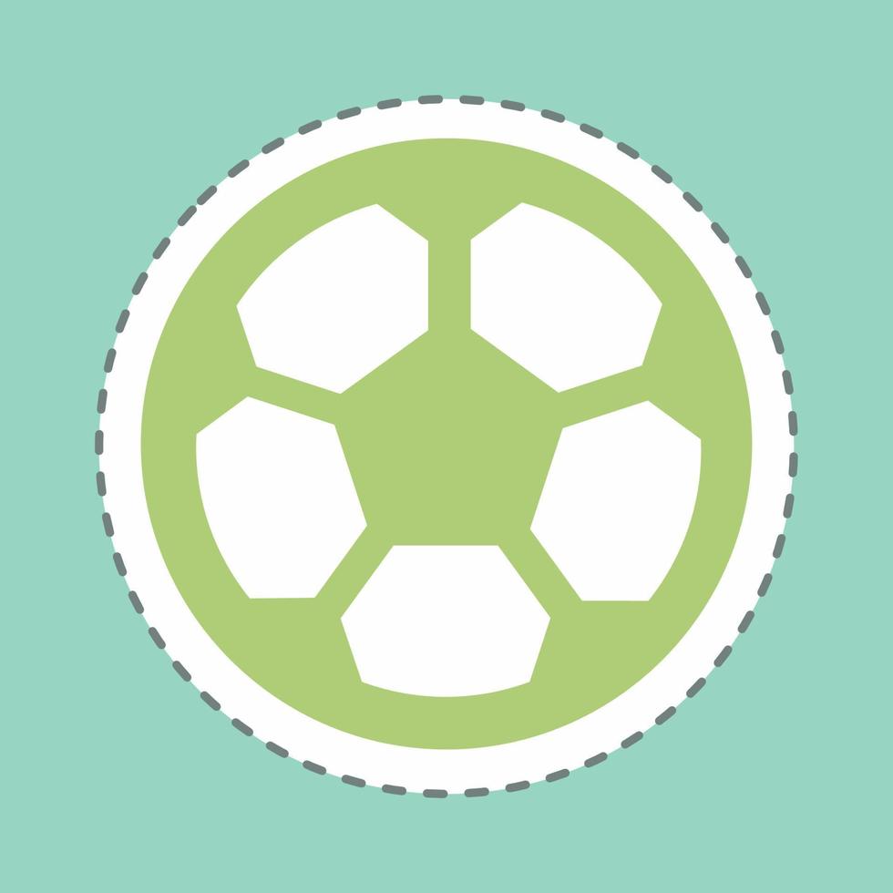 adesivo linea di calcio tagliata - semplice illustrazione vettore