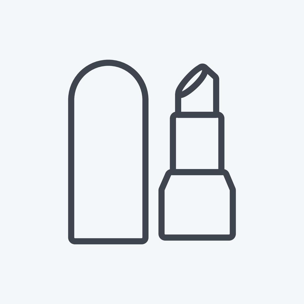 icona rossetto - stile linea - illustrazione semplice, buono per stampe, annunci, ecc vettore