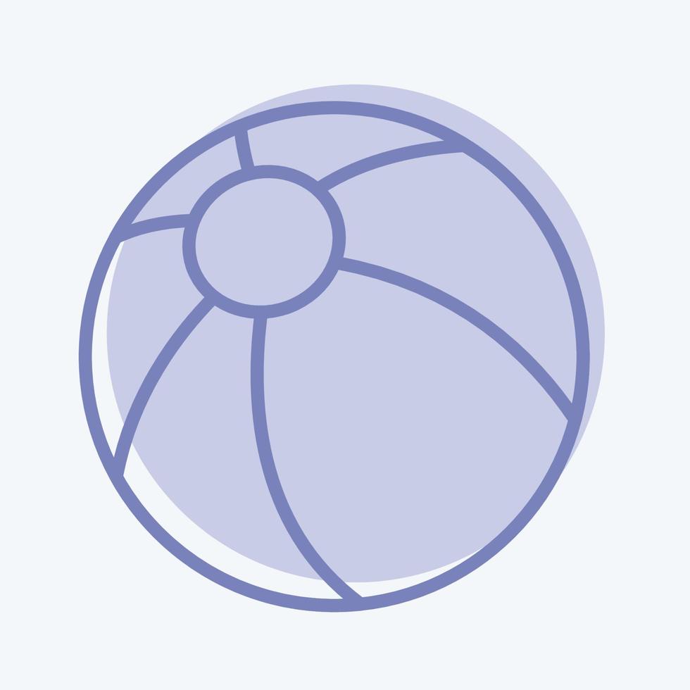 icona palla - stile bicolore - illustrazione semplice vettore