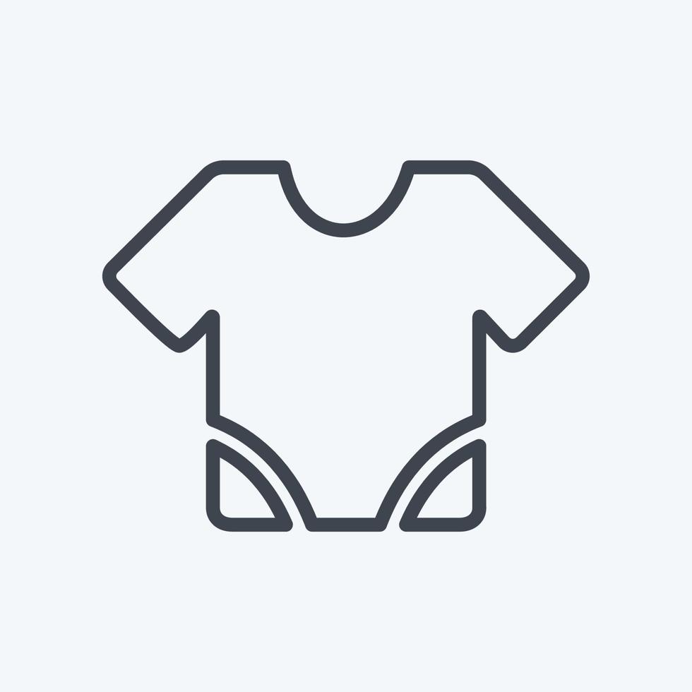 icona baby shirt - stile linea - illustrazione semplice vettore