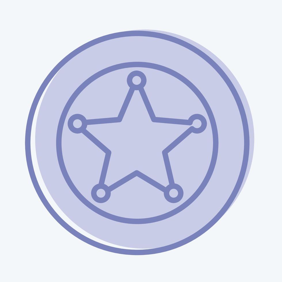 badge icona - stile bicolore - illustrazione semplice, ottimo per stampe, annunci, ecc vettore