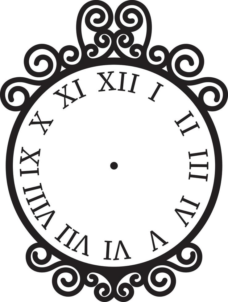 quadrante dell'orologio in stile vittoriano vettore