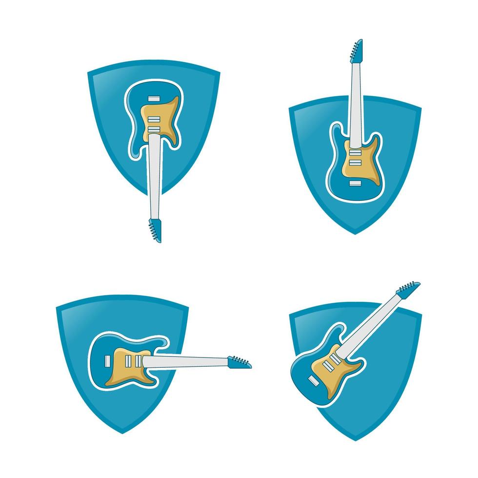 illustrazione grafica vettoriale del logo plettro per chitarra. perfetto da usare per la compagnia musicale