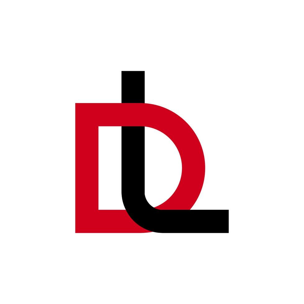 illustrazione grafica vettoriale della moderna lettera dl logo. perfetto da utilizzare per l'azienda tecnologica