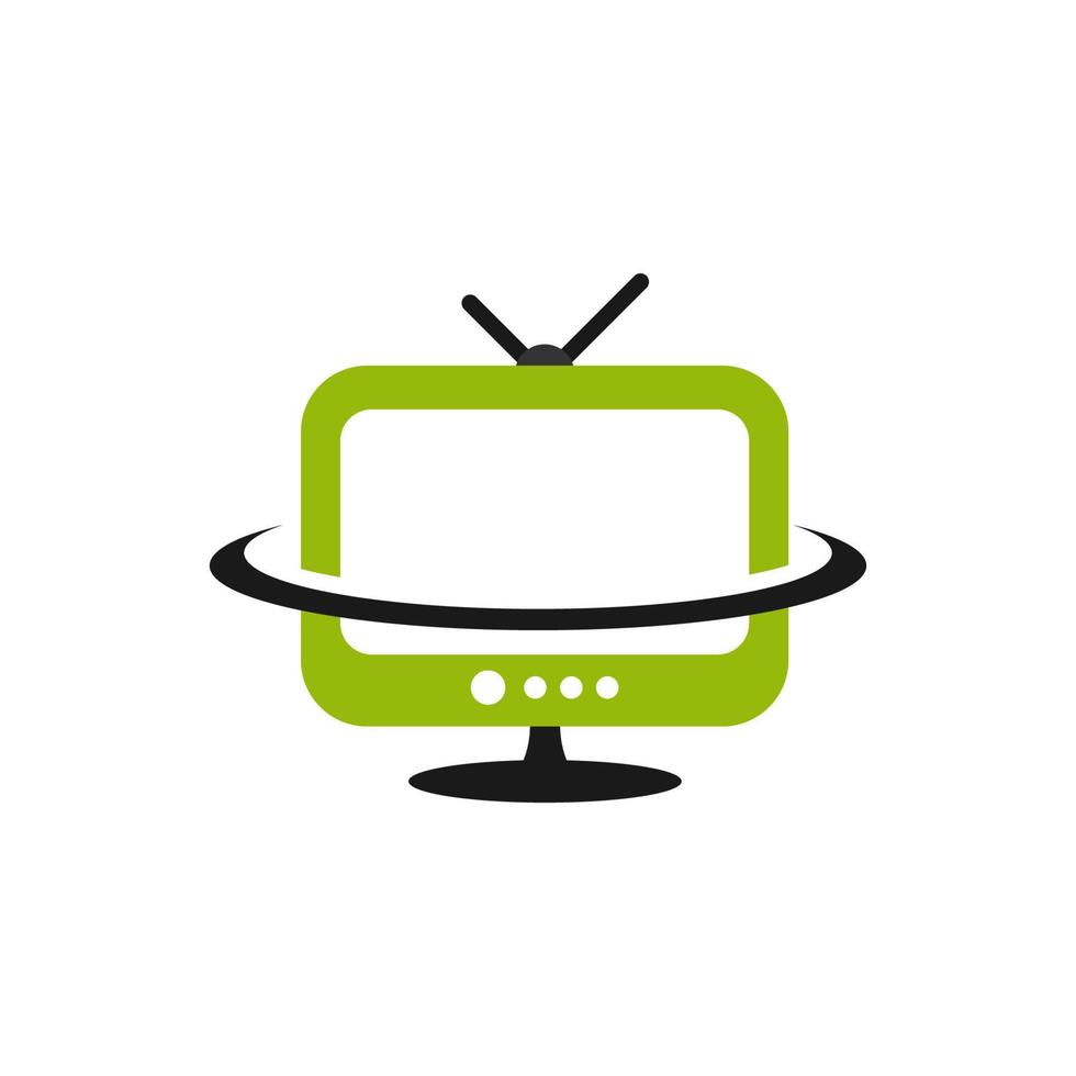 illustrazione grafica vettoriale del logo della televisione. perfetto da utilizzare per l'azienda tecnologica