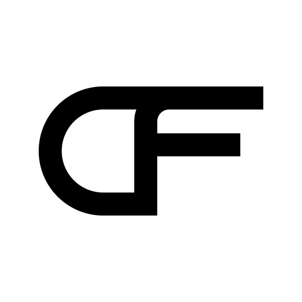 illustrazione grafica vettoriale della moderna lettera cf logo. perfetto da utilizzare per l'azienda tecnologica