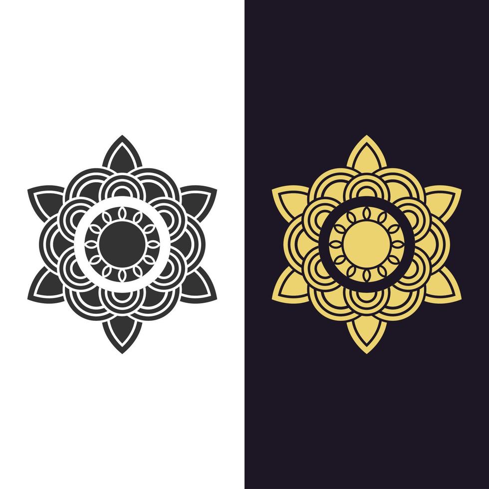 mandala - illustrazione dell'icona del logo vettoriale
