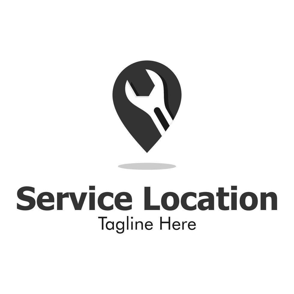 illustrazione grafica vettoriale del logo della posizione del servizio. perfetto da utilizzare per il centro servizi