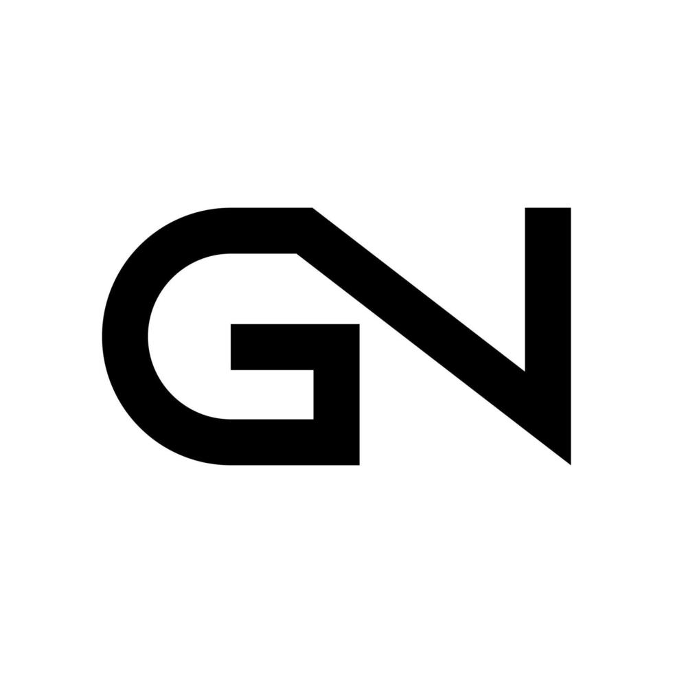 illustrazione grafica vettoriale del logo moderno della lettera gn. perfetto da utilizzare per l'azienda tecnologica