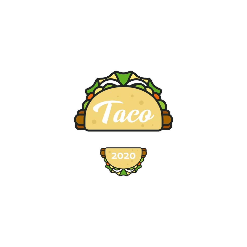 logo taco moderno vettore