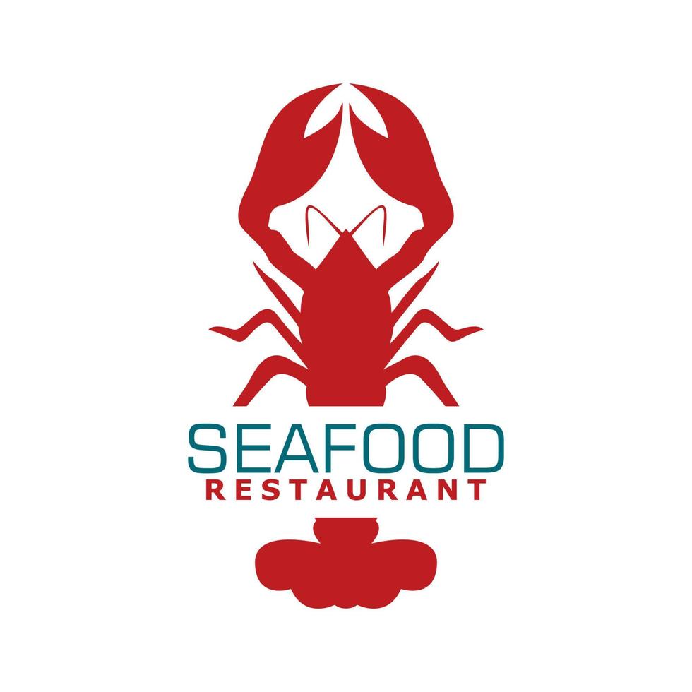 illustrazione grafica vettoriale del logo del ristorante di pesce aragosta. perfetto da utilizzare per l'azienda alimentare