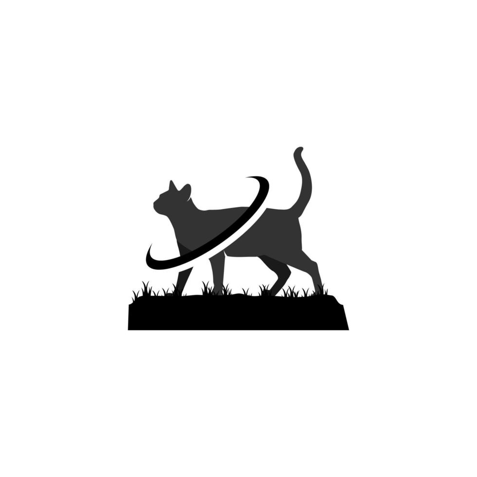 illustrazione grafica vettoriale del logo del gatto. perfetto da utilizzare per l'azienda tecnologica