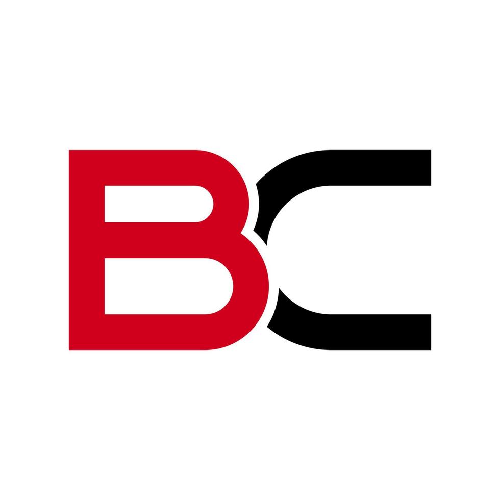 illustrazione grafica vettoriale della moderna lettera bc logo. perfetto da utilizzare per l'azienda tecnologica