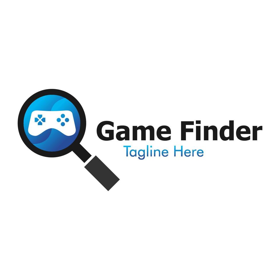 illustrazione grafica vettoriale del logo del cercatore di giochi. perfetto da utilizzare per l'azienda tecnologica