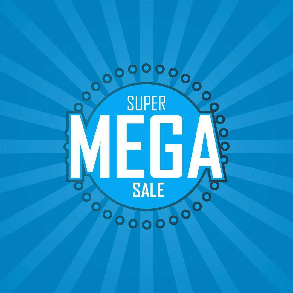 illustrazione grafica vettoriale del banner di vendita mega. perfetto da utilizzare per la promozione delle vendite