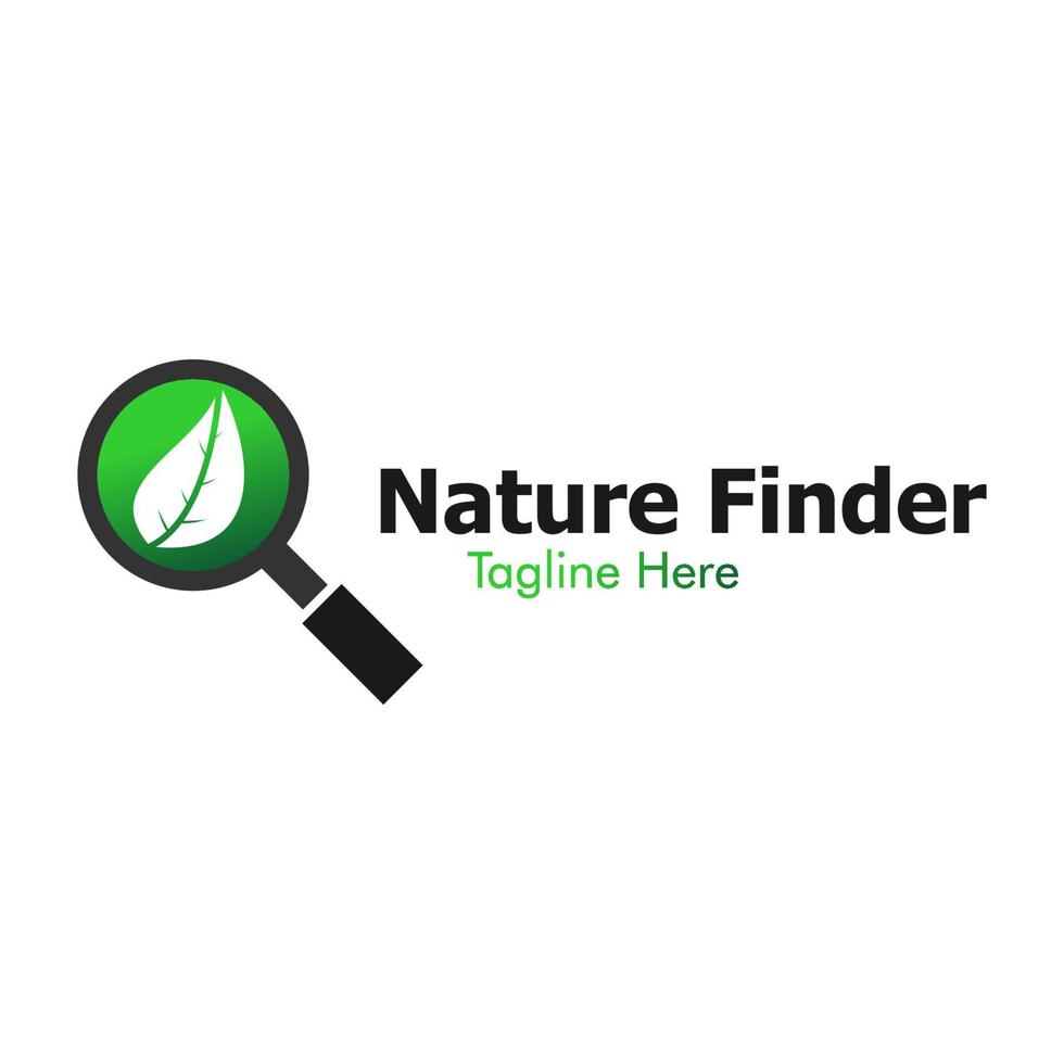 illustrazione grafica vettoriale del logo del cercatore di natura. perfetto da utilizzare per l'azienda tecnologica