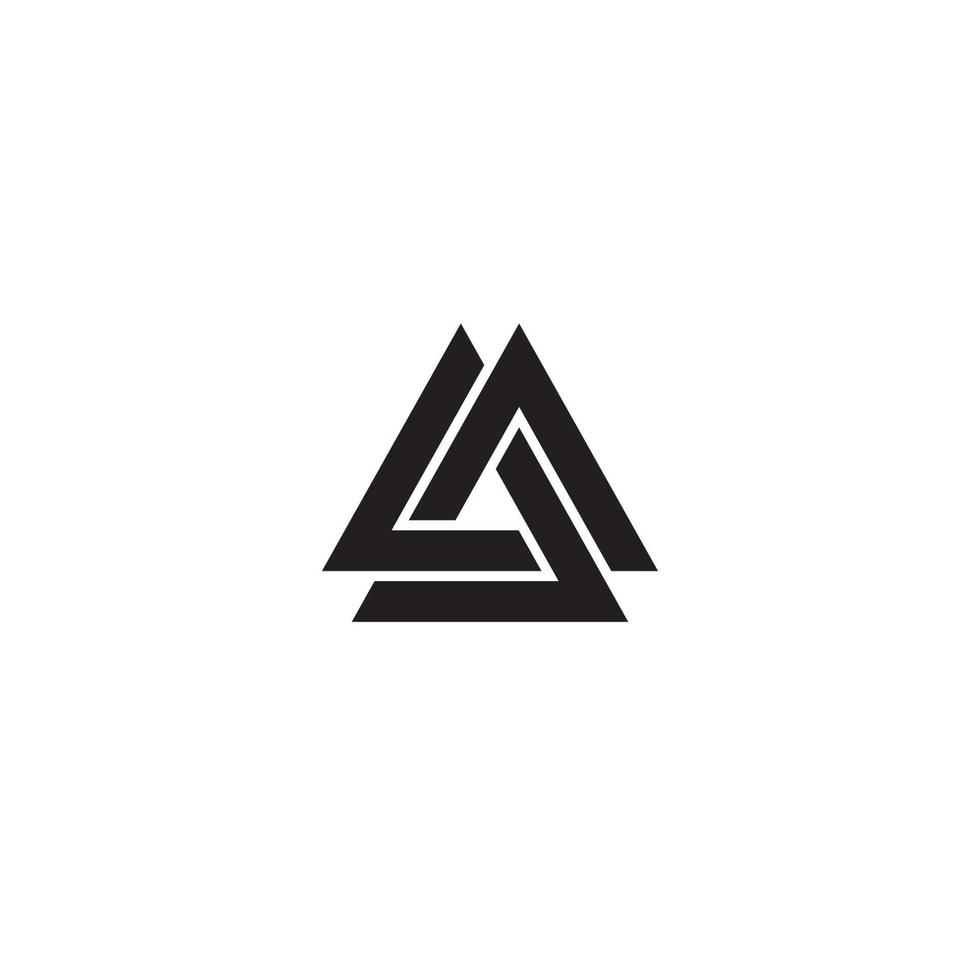 logo del triangolo o disegno dell'icona vettore