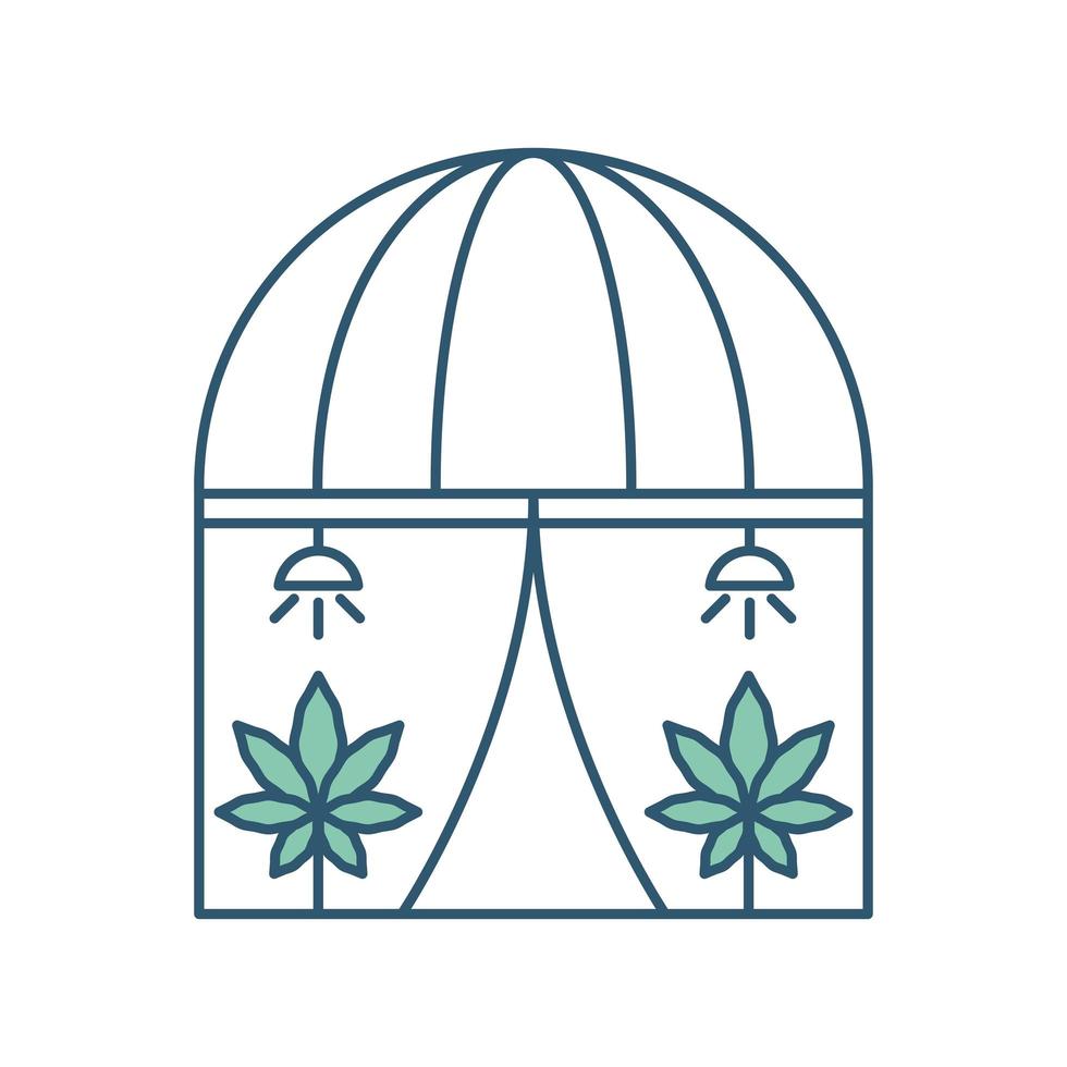 campo di cannabis in crescita vettore