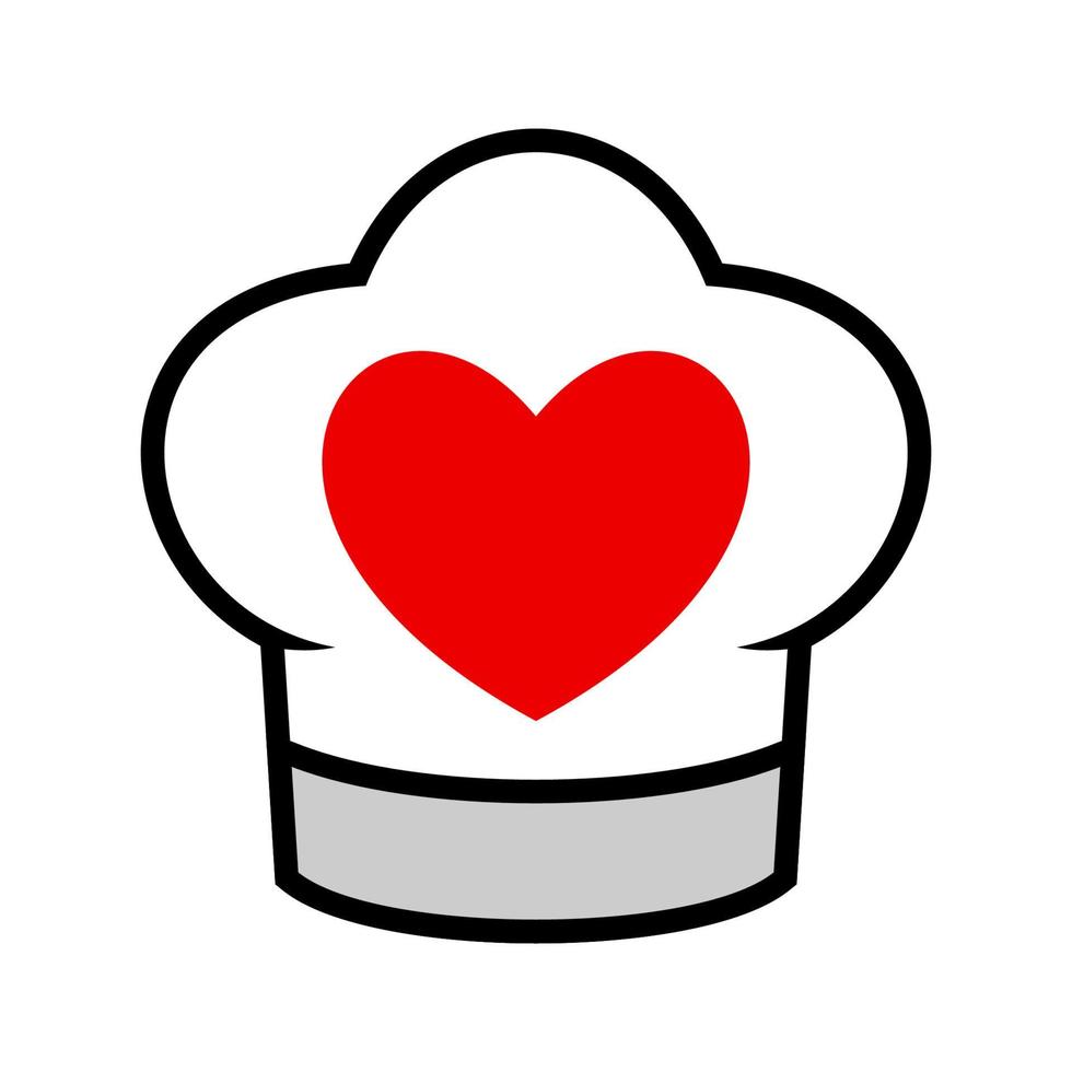 illustrazione grafica vettoriale del logo di amore chef. perfetto da utilizzare per l'azienda tecnologica