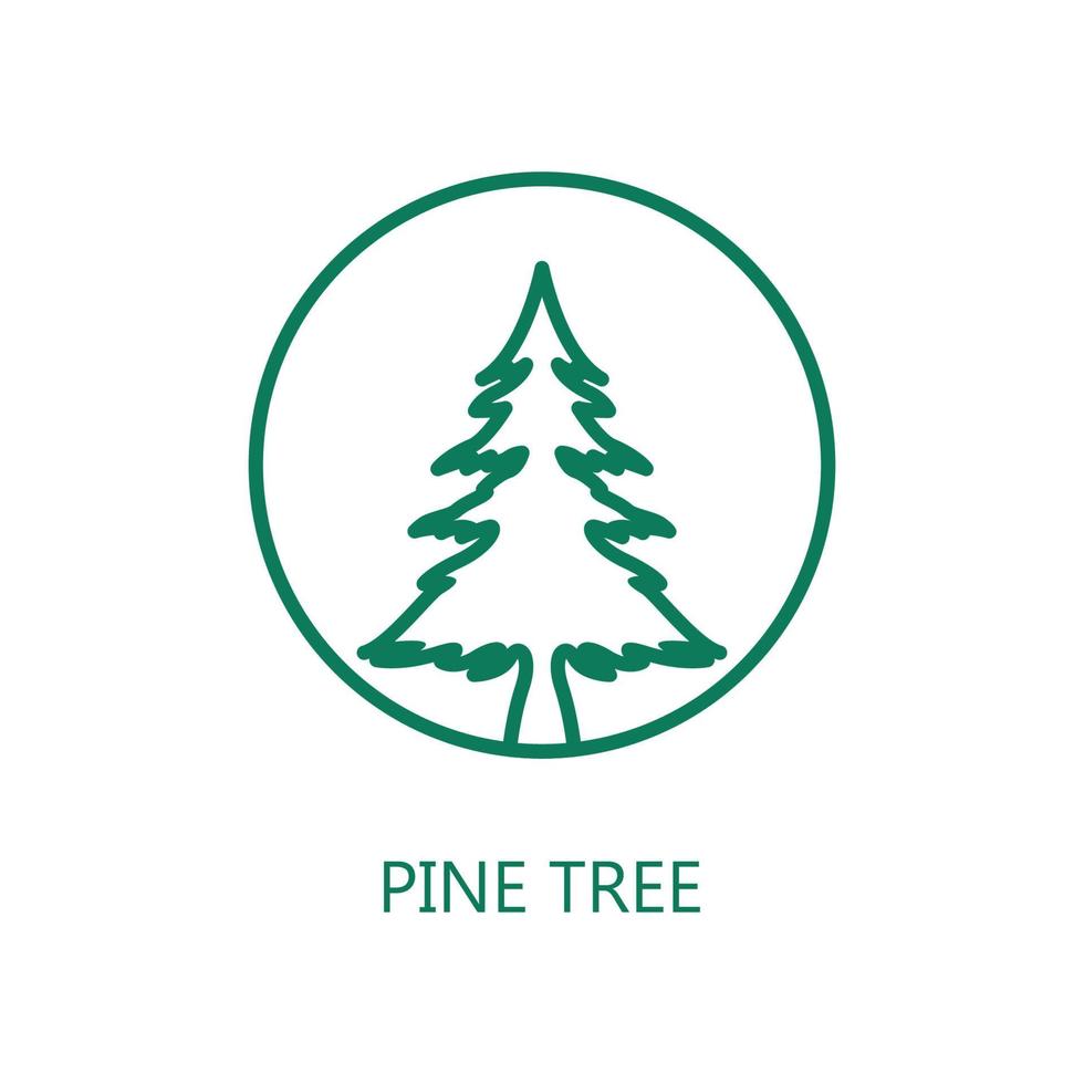 icona dell'albero di pino. icona di pino piatto vettoriale alla moda su sfondo bianco, illustrazione vettoriale può essere utilizzata per il web e mobile