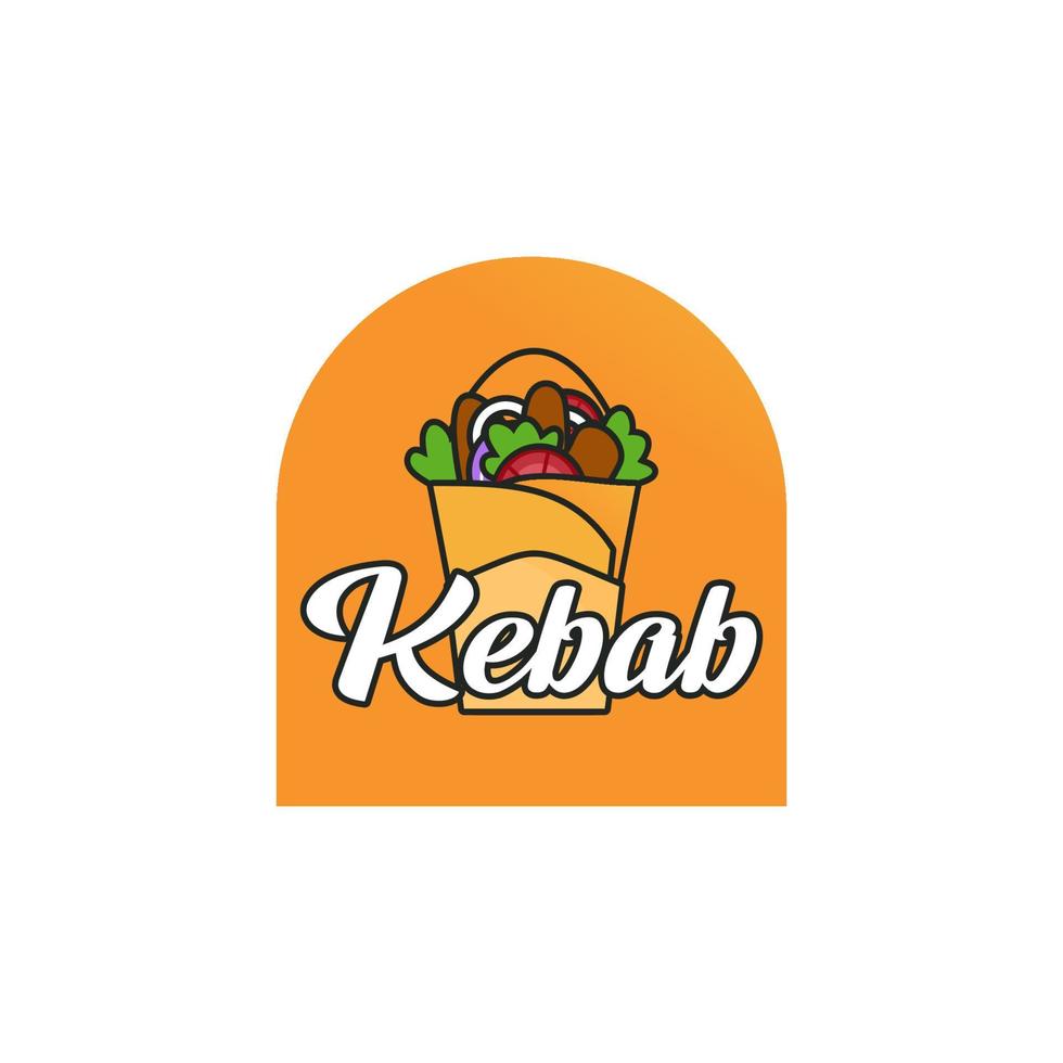 logo kebab moderno vettore