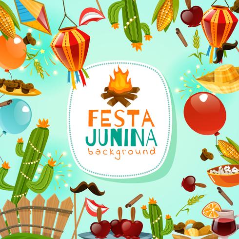 Fondo della cornice di Festa Junina vettore