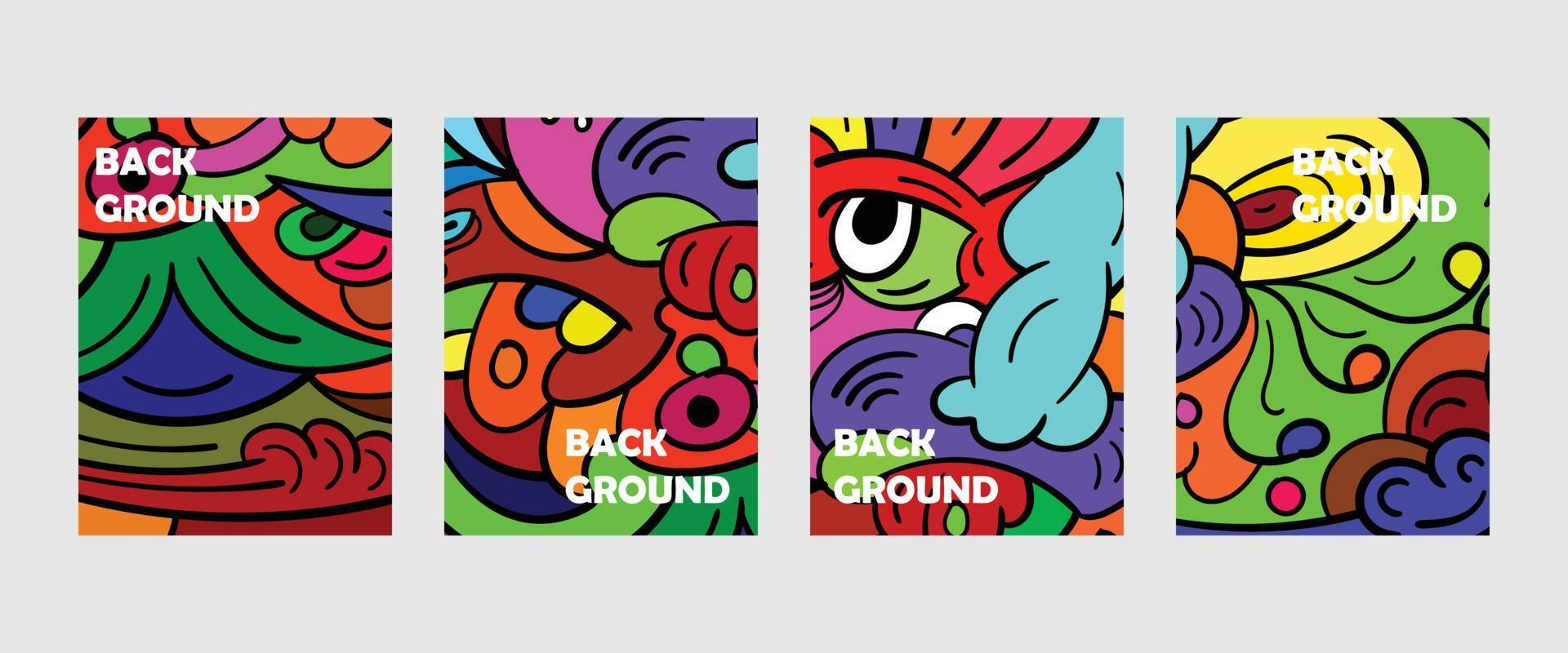 vettore sfondo colorato doodle astratto per banner, poster, sito Web, storia dei social media e pattern