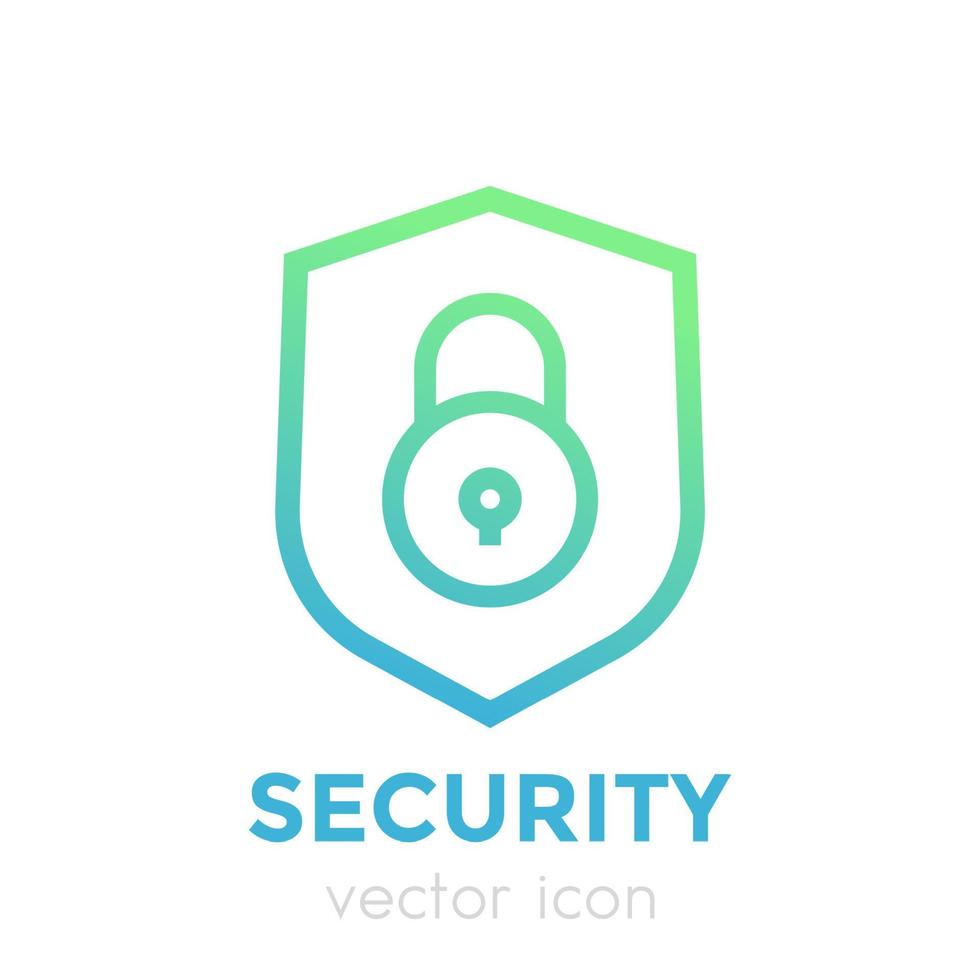 icona scudo, concetto di sicurezza vettore