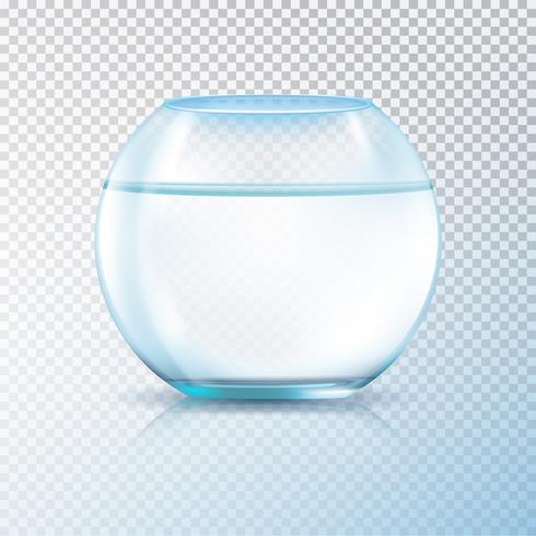 Fish Bowl Clear Water Transparent vettore